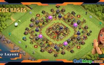 Top TH10 Hybrid Base Layout for Clash of Clans Defense #19392