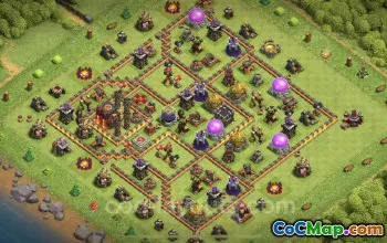 Top TH10 Hybrid Base Link - Anti Everything Defense COC #25191