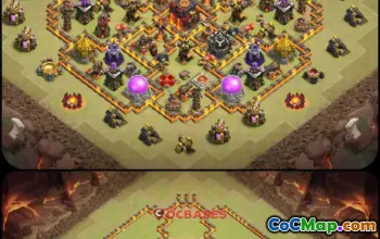 Top TH10 Hybrid Base - Symmetric Designs for Clash of Clans #23264