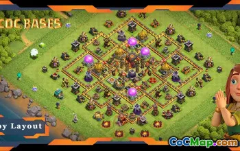 Top TH10 Hybrid Farming Base - Clash of Clans Layout #19367