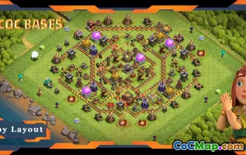 Top TH10 Hybrid Farming Base Layout for Clash of Clans #19369