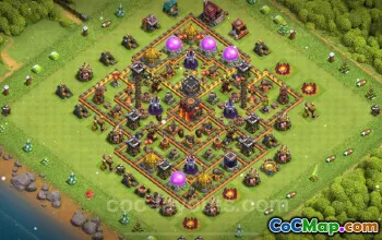 Top TH10 Trophy Base - Clash of Clans 2025 | Legend League #19713