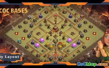 Top TH10 War Base - Anti 3 Stars & Air Dragon Layout #19270