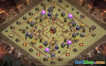 Top TH10 War Base Copy - Anti Everything Hybrid Design #25153