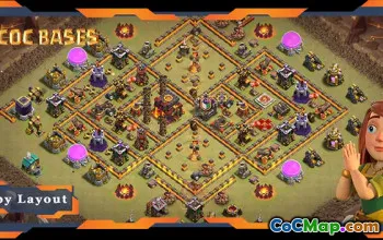 Top TH10 War Base Layouts - Anti Air Electro Dragon Design #22362