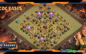 Top TH10 War Base Link - Anti 2 Star Hybrid Layout #22286