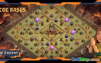 Top TH10 War Base Link | Anti Air Electro Dragon Layout #22246