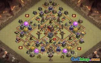 Top TH10 War Base link: Max Levels, Anti 3 Stars - COC #24940