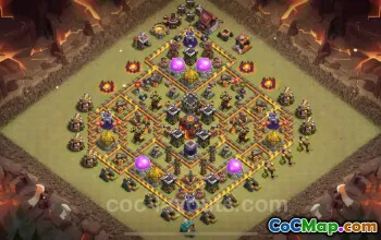 Top TH10 War Base Links for 2025 - Anti Everything Defense #19992