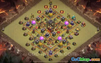 2024 年顶级 TH10 战争基地链接和混合设计 #17691