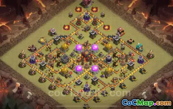 Top TH10 War Base Links | Max Levels Hybrid Defense 2025 #19729
