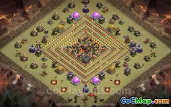 Top TH10 War Base: Max Level, Anti-Everything with Link #19895