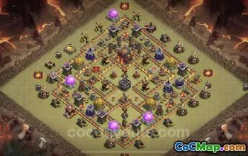 Top TH10 War Base with Anti Air - Clash of Clans #25166