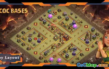 Top TH10 War Base with Link - Anti 3 Star Layouts COC #22321