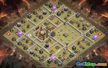 Top TH11 Anti 2 Stars War Base with Link - Clash of Clans #20295
