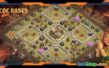 Top TH11 Anti 3 Star War Base with Link #57459