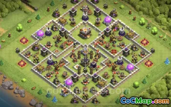 Top TH11 Base Link: Anti 3 Stars & Strong Defense #25394