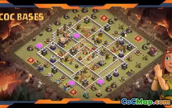 Top TH11 Base with Anti 3-Star & War CWL #57452