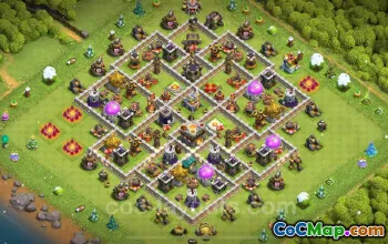 Top TH11 Farming Base Link - Anti 3 Stars Hybrid 2024 #20064