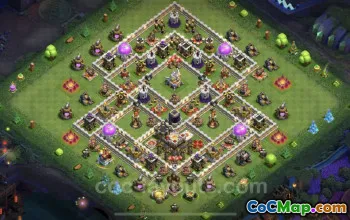 Top TH11 Hybrid Base: Anti-Dragon Design with Link #25385