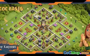 Top TH11 Hybrid Base Layout: Anti-Air & Anti-Dragon Defense #20636