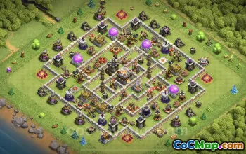 Top TH11 Hybrid Base: Unbeatable Anti-Loot Design Link #25289
