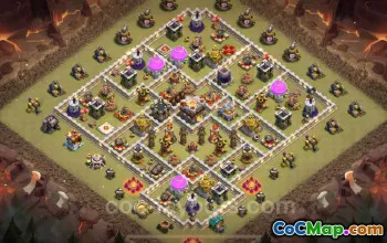 Top TH11 War Base 2024: Anti-Everything Hybrid Link #20369