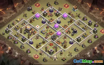 Top TH11 War Base - Anti Everything & Hybrid Design with Link #20423
