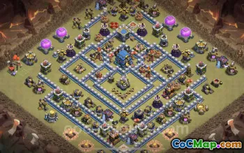 Top TH12 Anti 2 Stars War Base Copy for Legend League #20637