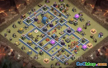 Top TH12 Anti 3 Stars War Base with Link - Clash of Clans #20652