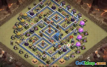 Top TH12 Anti 3 Stars War Base with Links - Clash of Clans #20840