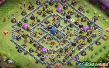 Top TH12 Base Copy: Hybrid Anti-Everything Defense #25597