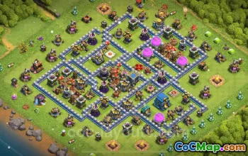 Top TH12 Farming Base - Anti 3 Stars & Resource Defense #20927