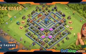 Top TH12 Farming Base: Anti-Everything Hybrid Layout #19100