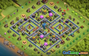 Top TH12 Hybrid Trophy Base Link for Clash of Clans 2025 #26771