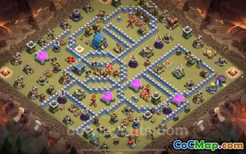 Top TH12 War Base: Anti-Air & Electro Dragon Defense #20647