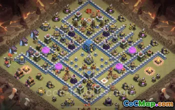 Top TH12 War Base - Anti Everything & Copy Link - COC #25545