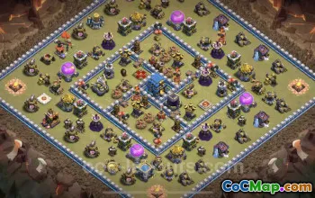 Top TH12 War Base: Anti-Everything Hybrid Copy with Link #25642