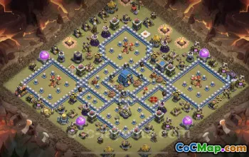 Top TH12 War Base: Anti Everything with Link for CWL #25482