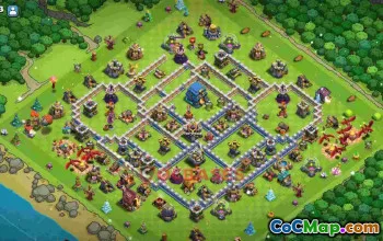 Top TH12 War Base Layout hvb7w #57376