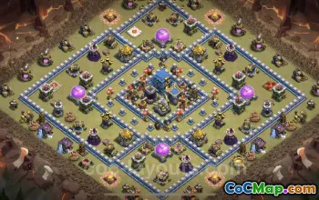 Top TH12 War Base - Legend League Anti-Everything COC #20706