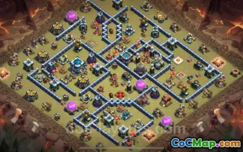 Top TH13 Anti 2 Stars War Base with Link - Clash of Clans #21057
