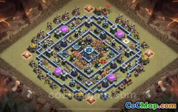 Top TH13 Anti 2 Stars War Base with Link for Clash of Clans #21122