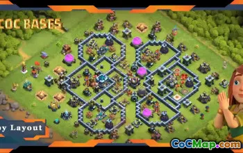 Top TH13 Base: Hybrid Anti-Air Layout & Links - COC #19006