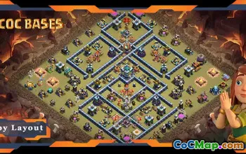 Layout de base superior TH13: Anti 2 estrelas e anti-ar | Clash of Clãs #18179
