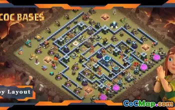Top TH13 Base Layout with Link - Clash of Clans Defense #20901