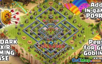 Top TH13 Farming Base: Anti 2/3 Stars | Dark Elixir Protected #23149