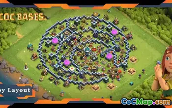Top TH13 Farming Base with Link | Hybrid Layout - Clash of Clans #20959