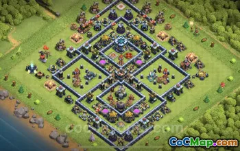 Top TH13 Hybrid Base - Clash of Clans Legend League Link #25880