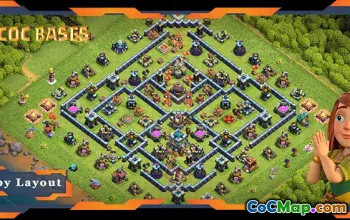 Top TH13 Hybrid Base: Farming & Anti-Everything Layout #18192